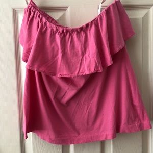 Pink Wiley Ruffle Tube Top